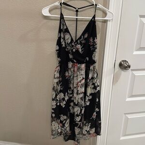 BOG collective faux wrap high low dress small